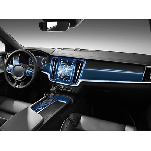 LXHZNB Autotür Mittelkonsole Medien Armaturenbrett Navigation TPU Schutzfolie Autozubehör, Für Volvo XC60 V60 S60 2018-2023 von LXHZNB