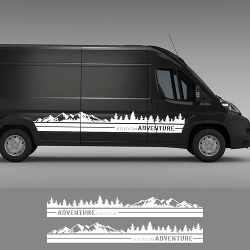 LXHZNB Autotür-Seitenaufkleber, Tuning-Zubehör, Camper Van Mountain Graphics, Vinyl-Filmaufkleber, für Renault Trafic 2 3 MK3 MK2 MK1 von LXHZNB