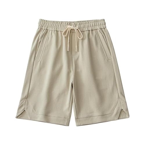 LXJYDN Kurze Hose Männer Einfache Schnürsportsportarten Kurzärmelige Und Komfortable Shorts-Khaki-XL von LXJYDN