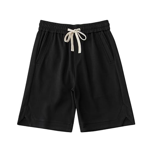LXJYDN Kurze Hose Männer Einfache Schnürsportsportarten Kurzärmelige Und Komfortable Shorts-Schwarz-S von LXJYDN