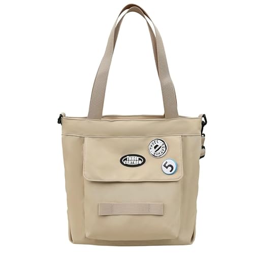 LXJYDN Strohtaschen Retro -Umhängetasche Große Kapazität Schoolbag Messenger Bag Jungen Und Mädchen-Khaki-36 * 32 * 12 cm von LXJYDN