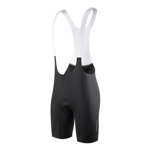 LXKSZYUFC Trägerhose Fahrradshorts for Herren, Outdoor-Bekleidung, Radtour, gepolsterte REIT-Trägerhose, Herren-Radsportbekleidung, Langstrecken-Trägerhose Trägerhosen Radsport(Black Bibs Shorts,2XL) von LXKSZYUFC