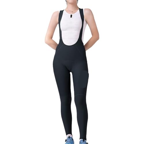 LXKSZYUFC Trägerhose Professionelle Radfahren Bib Frauen Fahrrad Hosen Frühling Sommer Hohe Taille Hohe Elastizität Schnell Trocknend Hosenträger Straße Trägerhosen Radsport(Black,XXL) von LXKSZYUFC