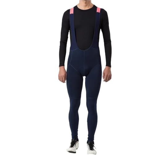 LXKSZYUFC Trägerhose Winter-Thermo-Fleece-Trainings-Radhose, Thermo-Fleece-Rad-Trägerhose, Rad-Lätzchen for 8–20 Grad Fahrt Trägerhosen Radsport(Blue,XS) von LXKSZYUFC