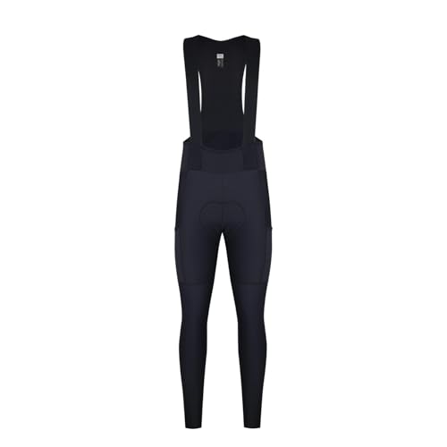 LXKSZYUFC Trägerhose Winter-Thermo-Radhose, Thermo-Fleece-Radhose, wasserabweisendes Verfahren Trägerhosen Radsport(Black,XXL) von LXKSZYUFC