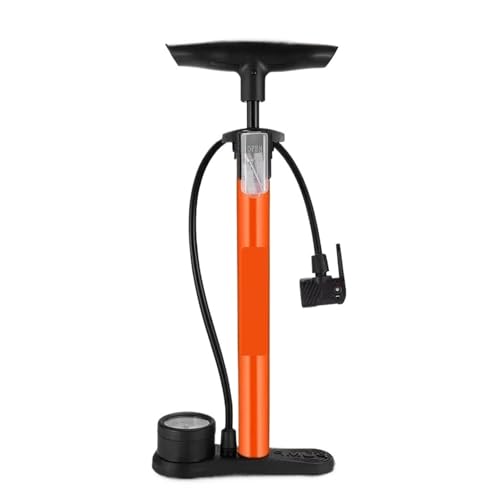 LXLAEOANG Fahrradpumpe 160PSI Fahrradstandpumpe Ball Fahrradreifen Handfüllventil Fahrradzubehör(Orange) von LXLAEOANG