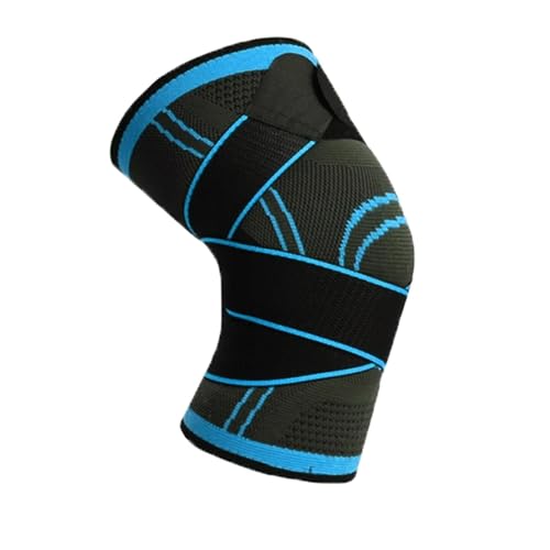 LXLAEOANG Knieschoner Sport 1 Pcs Knie Pads Hosenträger Sport Unterstützung Kneepad Männer Frauen Fitness Kompression Hülse(Blue,L) von LXLAEOANG