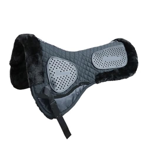 LXLAEOANG Schabracke Pferd Reitsport-Balance-Pad, Silikon-Anti-Rutsch-Matte, stoßdämpfender Sattel, Anti-Hit-Rücken, bequem und weich(Black) von LXLAEOANG