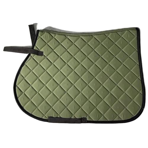 LXLAEOANG Schabracke Pferd Sattelpolster-Ohrenschützer-Set, Geschirr, Schweißpolster, Ohrenschützer, Geschirr, Reitzubehör for Reiten(Green Sweat pad) von LXLAEOANG