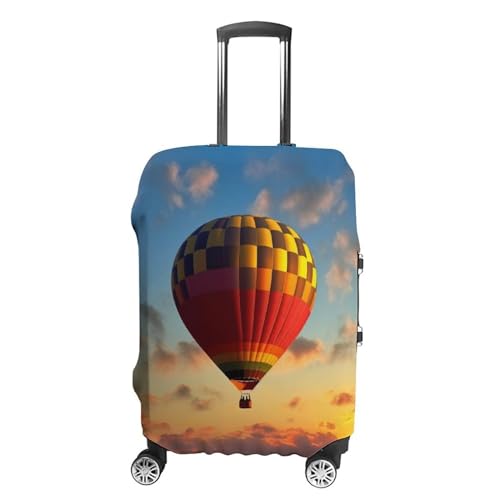 LXTDPBK Gepäckabdeckung, waschbarer Kofferbezug, Stretch-Koffer-Schutzbezug, Heißluftballon, Sonnenuntergang, kratzfest, Gepäckschutz, Reisekoffer-Abdeckungen für Erwachsene, Stil:, S von LXTDPBK
