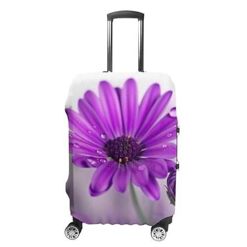 LXTDPBK Gepäckabdeckung, waschbarer Kofferbezug, Stretch-Koffer-Schutzbezug, violette Blume, kratzfest, Gepäckschutz, Reisekoffer-Abdeckungen für Erwachsene, Stil:, XL von LXTDPBK
