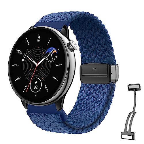 Magnetisches Nylon Armband Kompatibel mit Amazfit GTR Mini Nylon Verschluss Herren Damen Geflochtenes Atmungsaktiv Elastizität Ersatz Armbänder für Amazfit GTR Mini (11) von LXURY