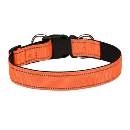 LXYUTY Leuchthalsband Hund Reflektierender Hundehalsband, Atmungsaktiv-orange-m von LXYUTY