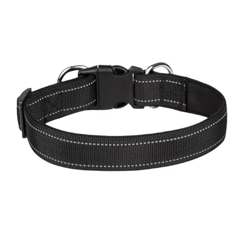 LXYUTY Leuchthalsband Hund Reflektierender Hundehalsband, Atmungsaktiv-schwarz-s von LXYUTY