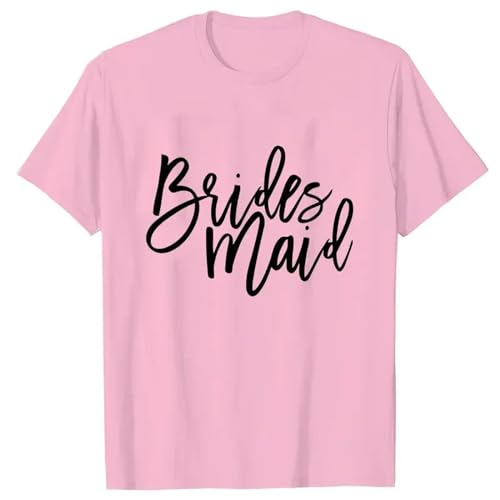 LXYUTY T-Shirts für Damen Brautjungfer Team Braut T-Shirt Maid of Honor Blusen Kurzarm T-shirts-1021 24-m von LXYUTY