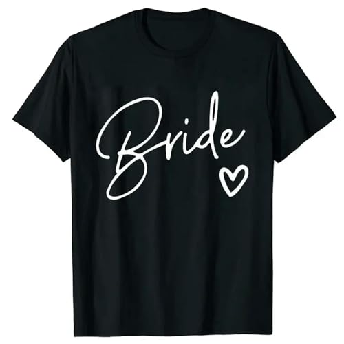 LXYUTY T-Shirts für Damen T-Shirt Kurzarm Weibliches T-Shirt Braut Party Braut Squad Team Braut T-shirts-f1265-1-schwarz-m von LXYUTY