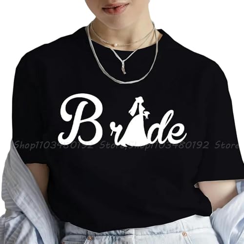 LXYUTY T-Shirts für Damen Team Braut, T-Shirt Braut, Hochzeit Junggeselle Hen Party Tops O Hals Kurz-b-bride14-5-m von LXYUTY