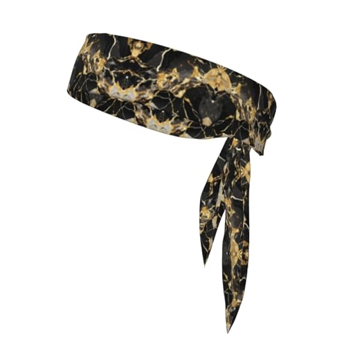 Schwarzes Marmor-Textur, goldfarben, Premium-Qualität, Schweißband, Unisex, trockenes Kopfband, Sport-Band, für Basketball, Schwarzes Marmor-Textur, goldfarben, Premium-Qualität, Schweißband, Unisex, trockenes Kopfband, Sport-Band, für Basketball, von LXqlSS