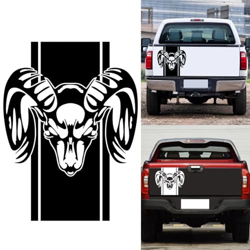 LYABYT 1 STÜCKE Cool Design Stripe Kreative Grafik Auto LKW Aufkleber, für Dodge Hinterdrehmaschine Ram 1500 2500 3500 Rebel Mopar Vinyl Aufkleber von LYABYT