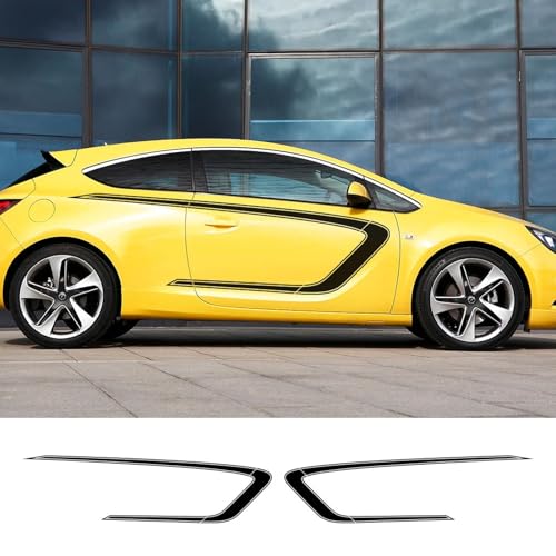 LYABYT 2pcs Auto Seitentür Aufkleber Auto Tuning Zubehör Racing Sport Styling Vinyl Film Aufkleber。 Für Opel Astra h j g k GTC von LYABYT