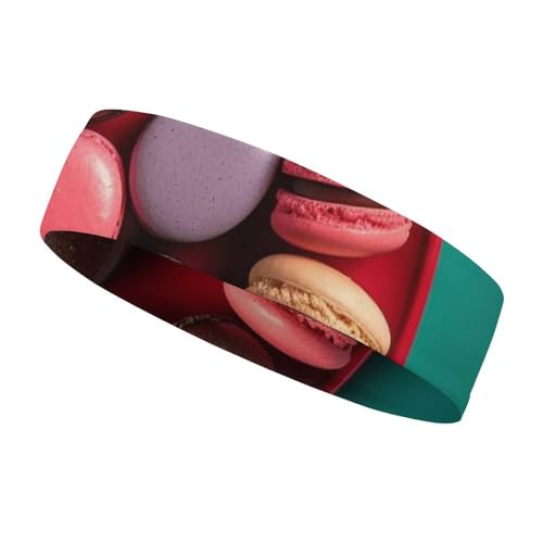 Sport-Stirnband, bedruckt, buntes Macarons-Schweißband, weich und bequem, atmungsaktiv und schweißableitend, für Laufen, Yoga, Haarband für Damen und Herren von LYDSKGEQ