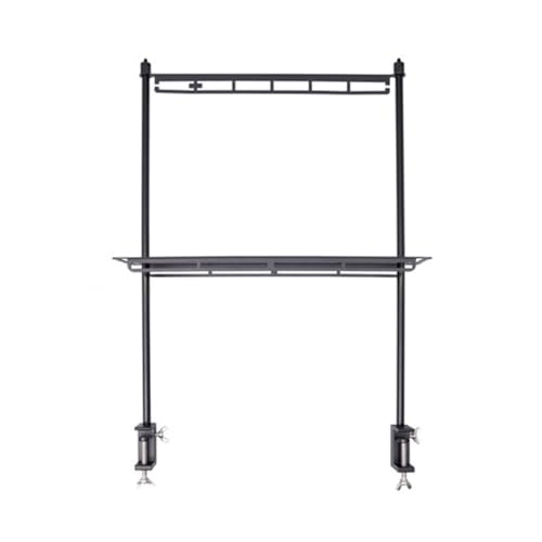 LYEAA Camping faltbares Lagerregal Geschirr Organizer Rack Aluminiumlegierung 2-stufiges Tischregal Multifunktions-abnehmbares Campingzubehör von LYEAA