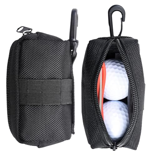 LYEAA Golfballtasche Taillenhalter Tasche -Tees Aufbewahrungstasche mit Clip Golfball-Hüfttasche Golfzubehör Hüfttasche Golfball-Tragetasche -Tee-Halter für Männer und Frauen von LYEAA