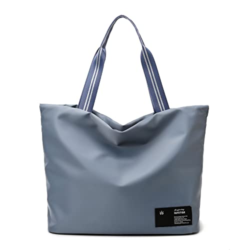 LYEAA Große Kapazität Handtaschen Kordelzug Frauen Gepäck Reisetasche Oxford Solide Wasserdicht für Yoga Übung für Outdoor Reisen, dunkelblau, Reisetasche von LYEAA