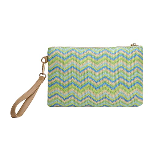 LYEAA Money Beach Lange Tasche Bunte Damen Clutch Münzbörse Handmade Vintage Casual Elegant Einfach für Wochenende Urlaub, Stil 1, 9.4x5.9x3.54in von LYEAA