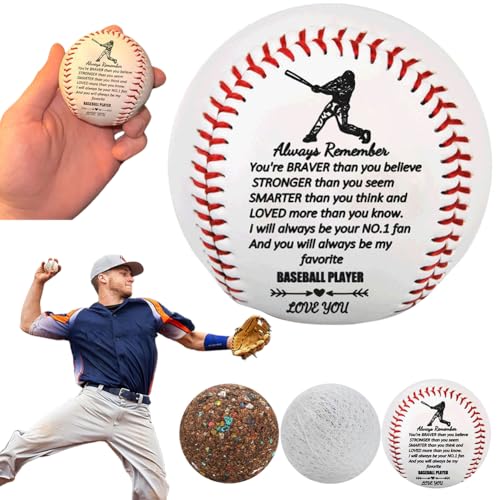 LYEAA Personalisierter Übungs-Baseball – Baseball mit massivem Korkkern for Pitching, Schlagen und Fielding von LYEAA