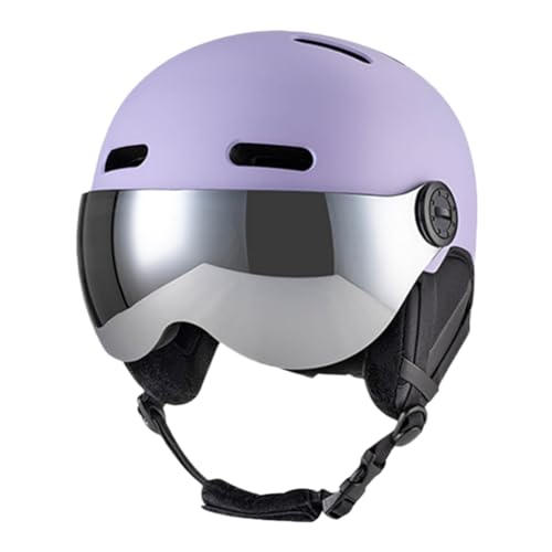 LYEAA Ski-Schutzhelm mit Abnehmbarer Brille, Schnee-Skihelm mit Gehörschutz, ABS-Schale und -Schaum, zum Skifahren, Skateboarden, Snowboarden von LYEAA