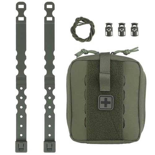 LYHJN Taktische Erste-Hilfe-Tasche, Molle EMT-Beutel, militärische IFAK-Medizintasche, Outdoor-Notfall-Überlebensset, Schnellverschluss-Design(RG) von LYHJN