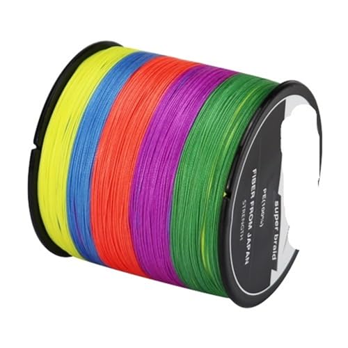 Angelschnur 4 Stränge Geflochtene Angelschnur Multifilament 300M 500M 1000M Karpfen Angeln Geflochtenen Draht Angeln Zubehör zum Angeln(Multi,X4 1000M 10LB 0.6) von LYHYDMA