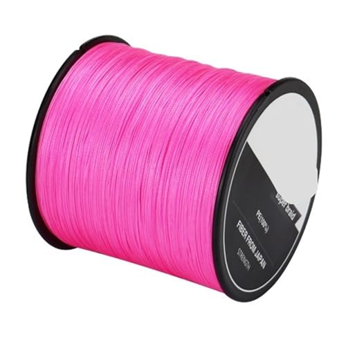 Angelschnur 4 Stränge Geflochtene Angelschnur Multifilament 300M 500M 1000M Karpfen Angeln Geflochtenen Draht Angeln Zubehör zum Angeln(Pink,X4 1000M 30LB 2.0) von LYHYDMA