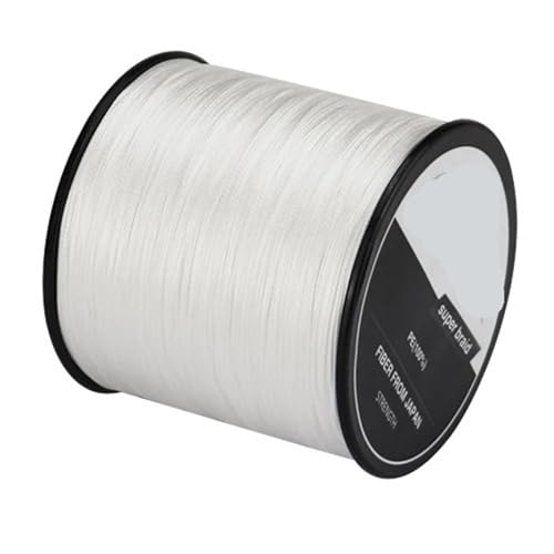 Angelschnur 4 Stränge Geflochtene Angelschnur Multifilament 300M 500M 1000M Karpfen Angeln Geflochtenen Draht Angeln Zubehör zum Angeln(White,X4 1000M 60LB 6.0) von LYHYDMA