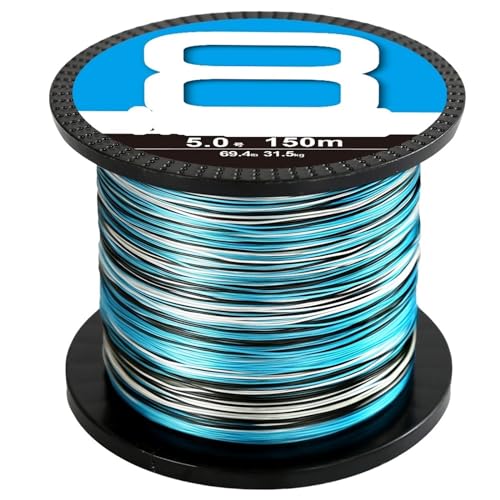 Angelschnur 8X Angelschnur 300M 500M 1000M 8 Stränge Geflochtene Angelschnur Multifilament PE Linie for Karpfen Angeln draht zum Angeln(8X-Blue,1000M-1.5-30LB) von LYHYDMA