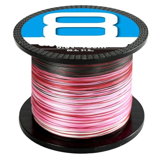 Angelschnur 8X Angelschnur 300M 500M 1000M 8 Stränge Geflochtene Angelschnur Multifilament PE Linie for Karpfen Angeln draht zum Angeln(8X-Pink,1000M-6.0-85LB) von LYHYDMA