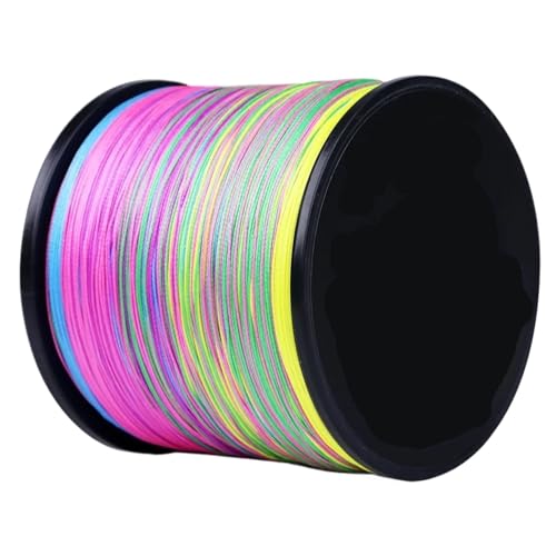 Angelschnur 9 Stränge PE Fishing Raid Angelschnur 300M 500M 1000M Multifilament Angeldraht Karpfen Angelschnur zum Angeln(Multicolor,1000M-0.30MM-20.7KG) von LYHYDMA