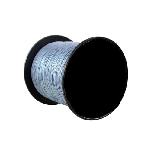 Angelschnur Karpfen-Angelschnur, 4 Stränge, 300 m, geflochtene PE-Schnur, 15–70 lb, Multifilament-Angelschnur, glatt zum Angeln(Gray,100m-6.8kg-15LB) von LYHYDMA