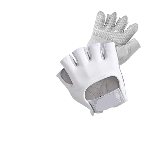 LYHYDMA Fitness-Handschuhe 1 Paar Fitnesshandschuhe for Fitnessstudio, Bodybuilding, Training, Sport, Gewichtheben, Übungen, rutschfeste Handschuhe for Frauen und Männer, Yoga-Handschuhe(White,XL) von LYHYDMA