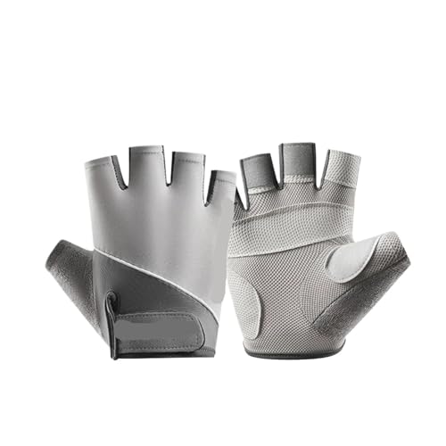 LYHYDMA Fitness-Handschuhe 1 Paar atmungsaktive Fahrradhandschuhe, Workout-Gymnastikhandschuhe for Männer und Frauen, Gewichtheben, Fingerlose Handschuhe, Training, Übung, Fitness(Gray,S) von LYHYDMA