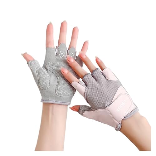 LYHYDMA Fitness-Handschuhe 1 Paar atmungsaktive Halbfinger-Radhandschuhe for Rutschen, schnelltrocknend, geeignet for Straßenradfahren(PINK,M) von LYHYDMA