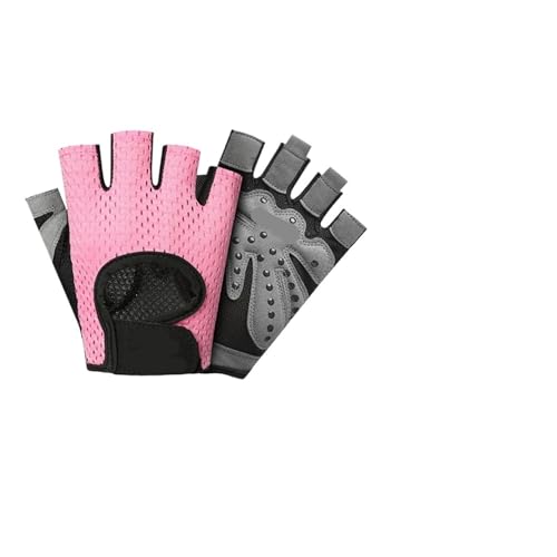 LYHYDMA Fitness-Handschuhe 1 Paar atmungsaktive Trainingshandschuhe mit Handgelenkgurt for Fitnessstudio, Fitnesstraining, Gewichtheben, Radfahren, Klettern und Rudern(XG08-Pink,M) von LYHYDMA