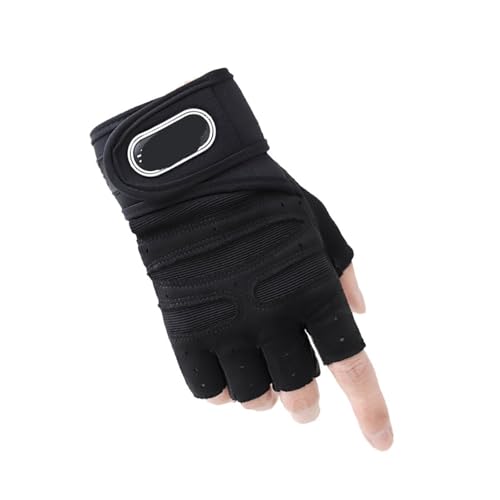 LYHYDMA Fitness-Handschuhe Fitnesshandschuhe, Gewichtheben-Handschuhe, Bodybuilding-Training, Sport, Training, Radfahren, Motorrad, Sport, Workout-Handschuhe, Männer und Frauen(Pure Black,L) von LYHYDMA