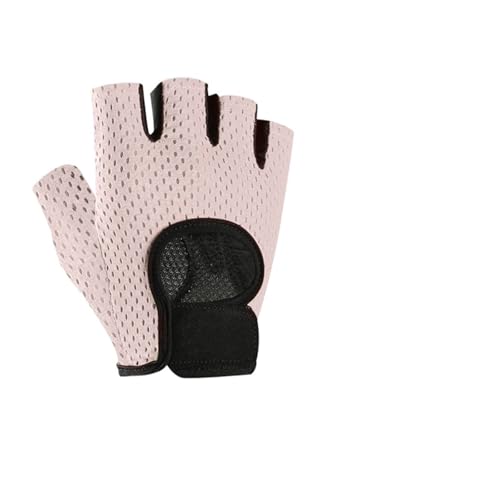 LYHYDMA Fitness-Handschuhe Halbfinger-Fahrradhandschuhe, rutschfeste, atmungsaktive Fitnesshandschuhe for das Gewichtheben im Fitnessstudio, Yoga, Bodybuilding, Training, Reitausrüstung(Pink,S) von LYHYDMA