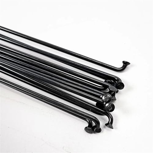 LYHYDMA fahrradspeichen Runde Speichen J-Bend/Straight Pull Head Fahrradspeichen Schwarze Fahrradspeichen mit Kupferkappe Für Mountainbike, Rennrad, Pendlerfahrrad(J Bend 28PCS) von LYHYDMA