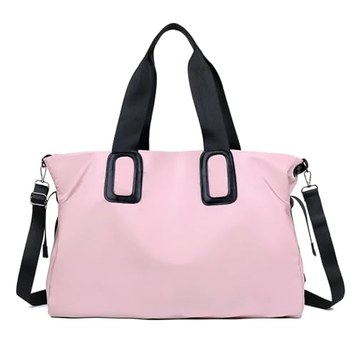 Reisetasche Frauen Reisetasche Große Kapazität Tragetaschen for Frauen Schulter Tasche Multi-Funktion Casual Handtasche Umhängetaschen(Pink) von LYHYDMA