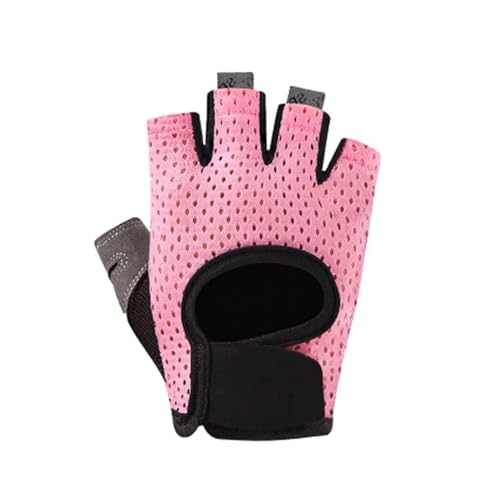 fitness-handschuhe Fitnesshandschuhe for Männer/Frauen, for Fitnessstudio, Gewichtheben, Radfahren, Yoga, Bodybuilding, Training, dünne, atmungsaktive, rutschfeste Halbfingerhandschuhe(Pink,XL) von LYHYDMA