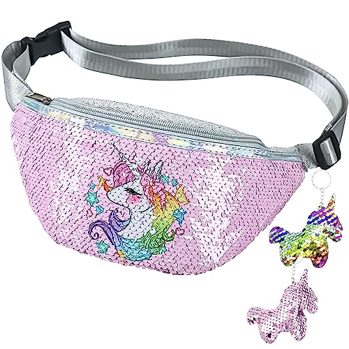 Einhorn Gürteltasche Kinder Einhorn Pailletten Gürteltasche Bauchtasche Mädchen Pailletten Einhorn Bauchtasche Kinder Kinder Tasche Für Mädchen Portemonnaie Kinder Bauchtasche Festival Damen von LYJOW