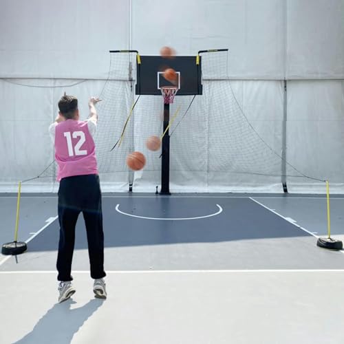 Gymnasium Court Basketball Rebounder Rückkehrsystem, Großer Basketball Net Catcher Kompatibel Mit Innen- Und Outdoor Basketball Reifen~/ von LYJYUJIE